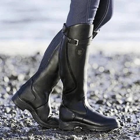 WOMEN'S HIGH HEEL WATERPROOF RIDING BOOTS