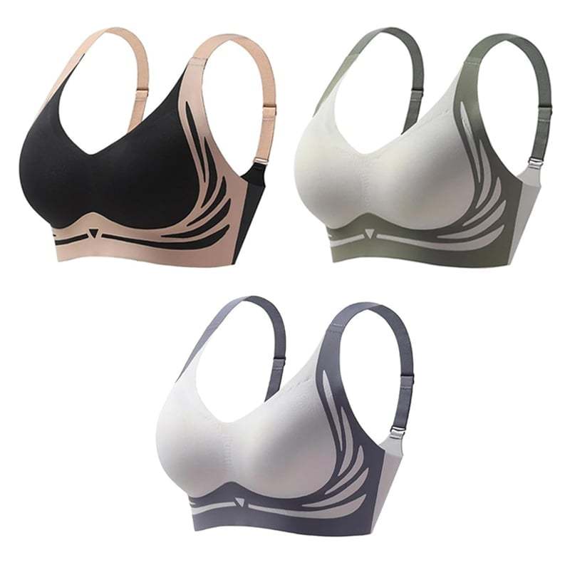 3 Packs Super Gather bra Wireless Push-up Bra No more sagging breasts