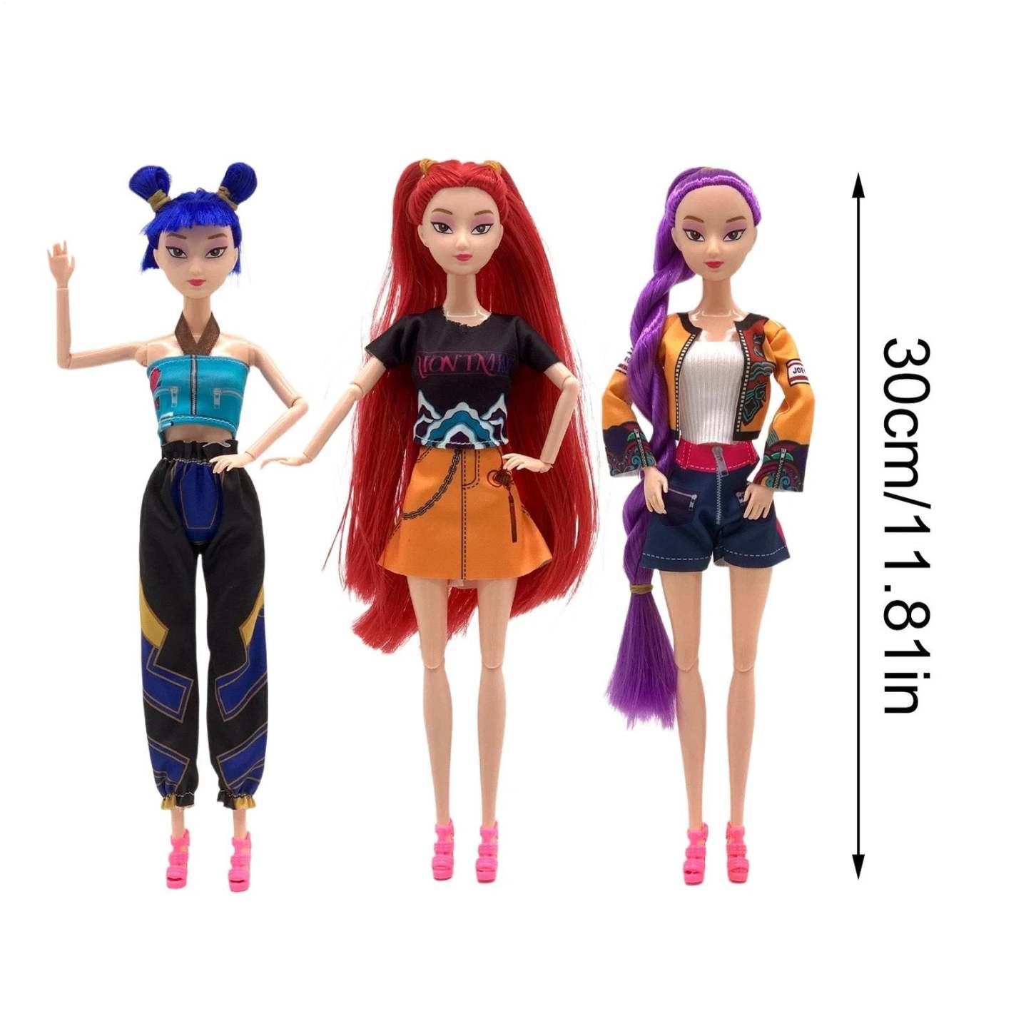 Christmas Gift Cosplay Kpop Demon Hunters Dolls Moveable Joint Collectible Figure 3 Pieces