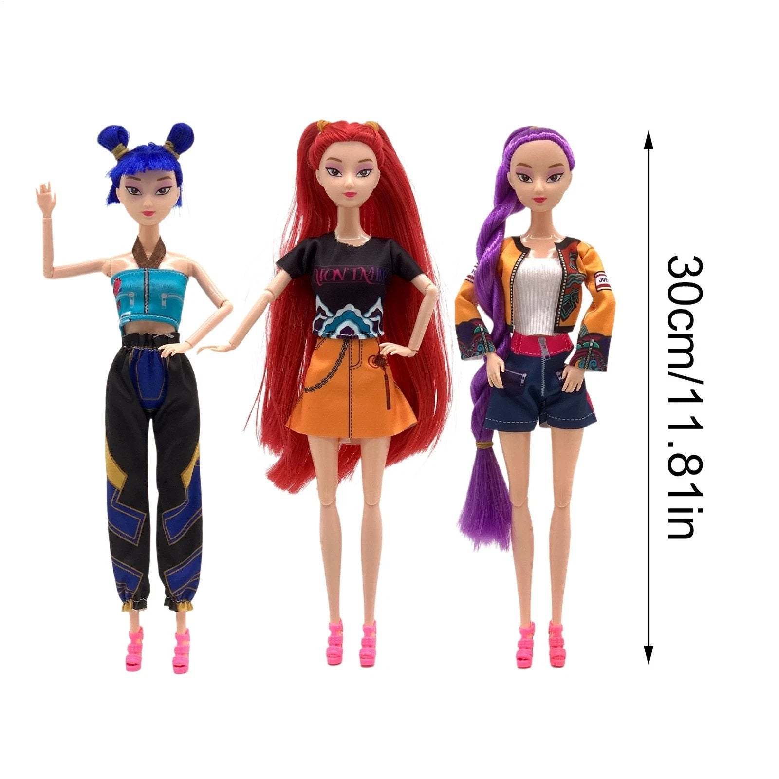 Christmas Gift Cosplay Kpop Demon Hunters Dolls Moveable Joint Collectible Figure 3 Pieces