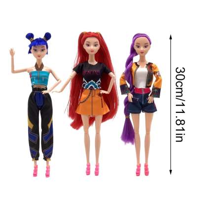 Christmas Gift Cosplay Kpop Demon Hunters Dolls Moveable Joint Collectible Figure 3 Pieces