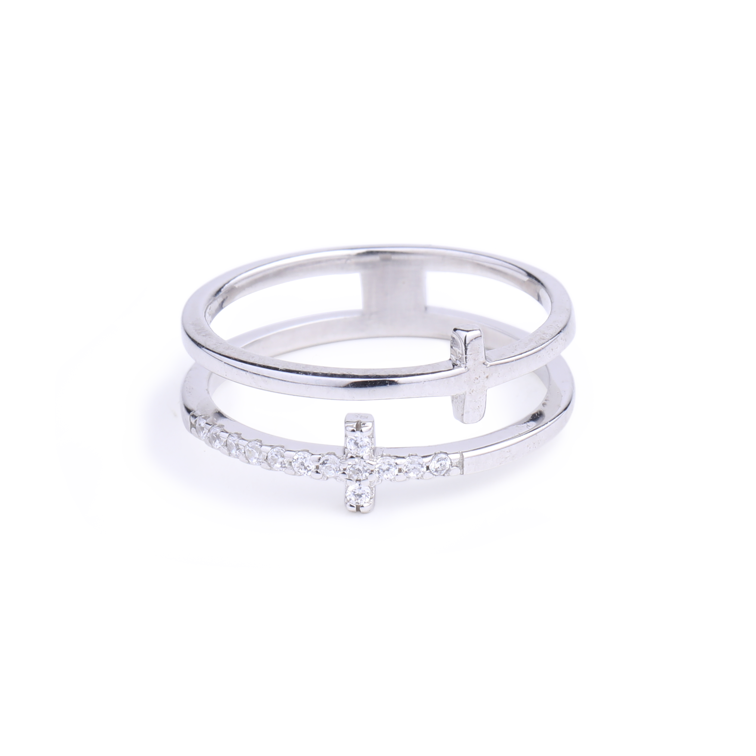 Mother's Day Gift Pray Through It Double Cross Ring-Engravingift