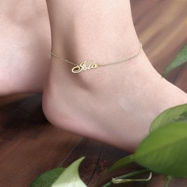 Mother's Day Gift Custom Name Anklet Personalized Name Anklets-Engravingift