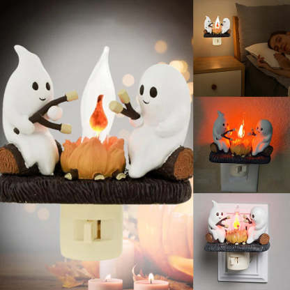Halloween LED Flame Lamp with Realistic Flickering Campfire Effect