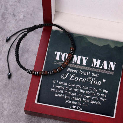 Father's Day Gift To My Man I Love You Morse Code Bracelet Hidden Message Bracelet Creative Gift For Father-Engravingift