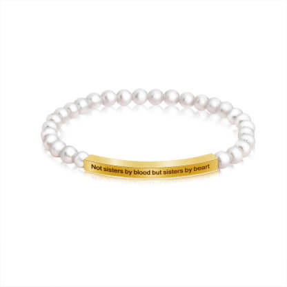 Mother's Day Gift Simple Fashion Personality Ladies Pearl Carving Bracelet-Engravingift