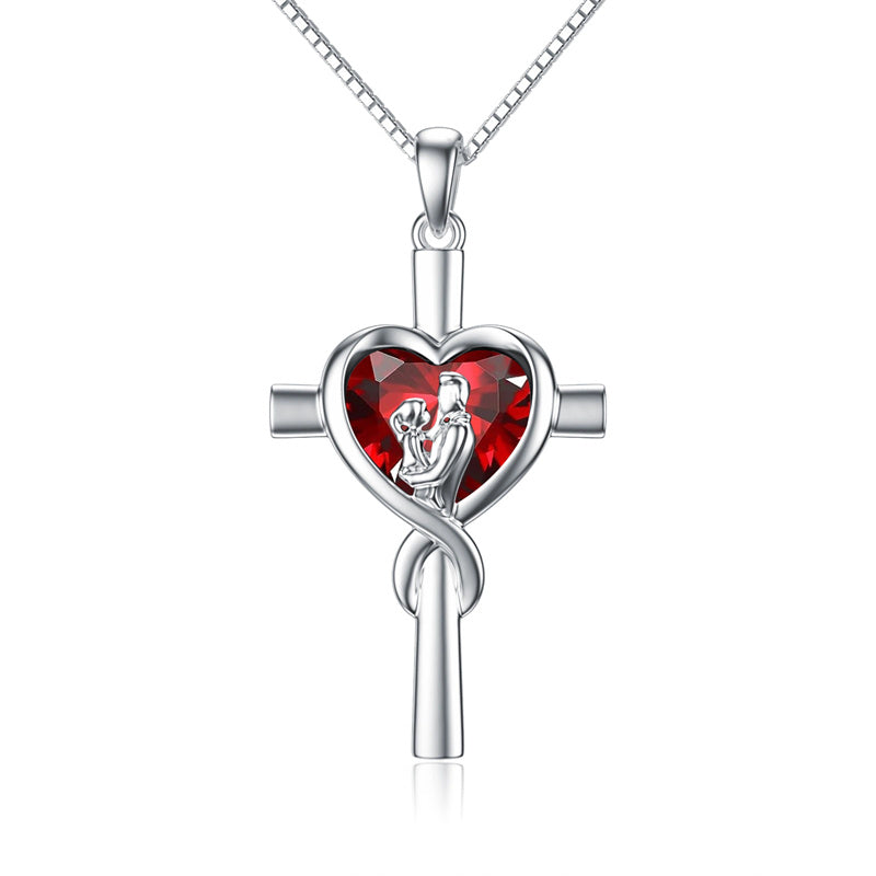 Father Daughter Heart Pendant Necklace from Dad Gift for Daughter