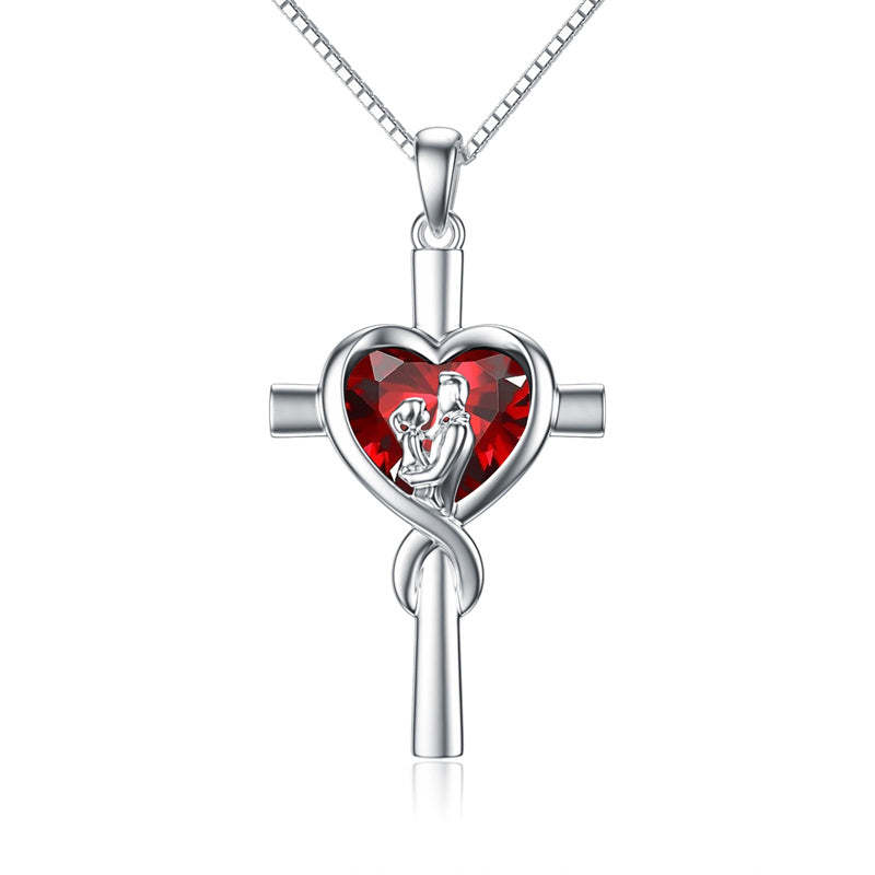 Father Daughter Heart Pendant Necklace from Dad Gift for Daughter