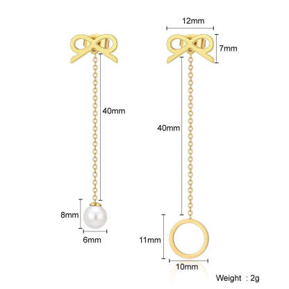 Mother's Day Gift Girls pearl hoop earrings-Engravingift