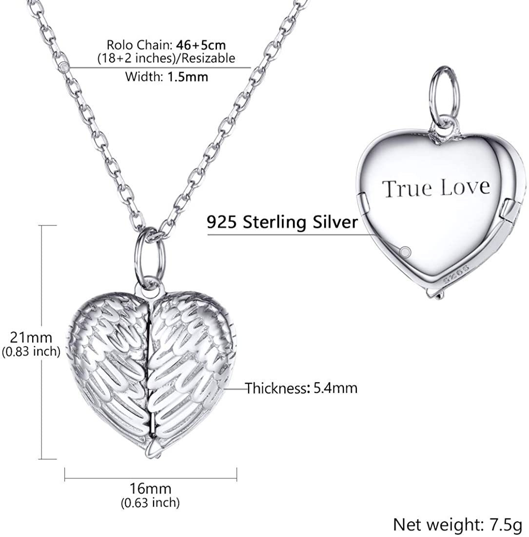 Mother's Day Gift s Personalized Memory Photo Locket Necklace Heart Pendant-Engravingift