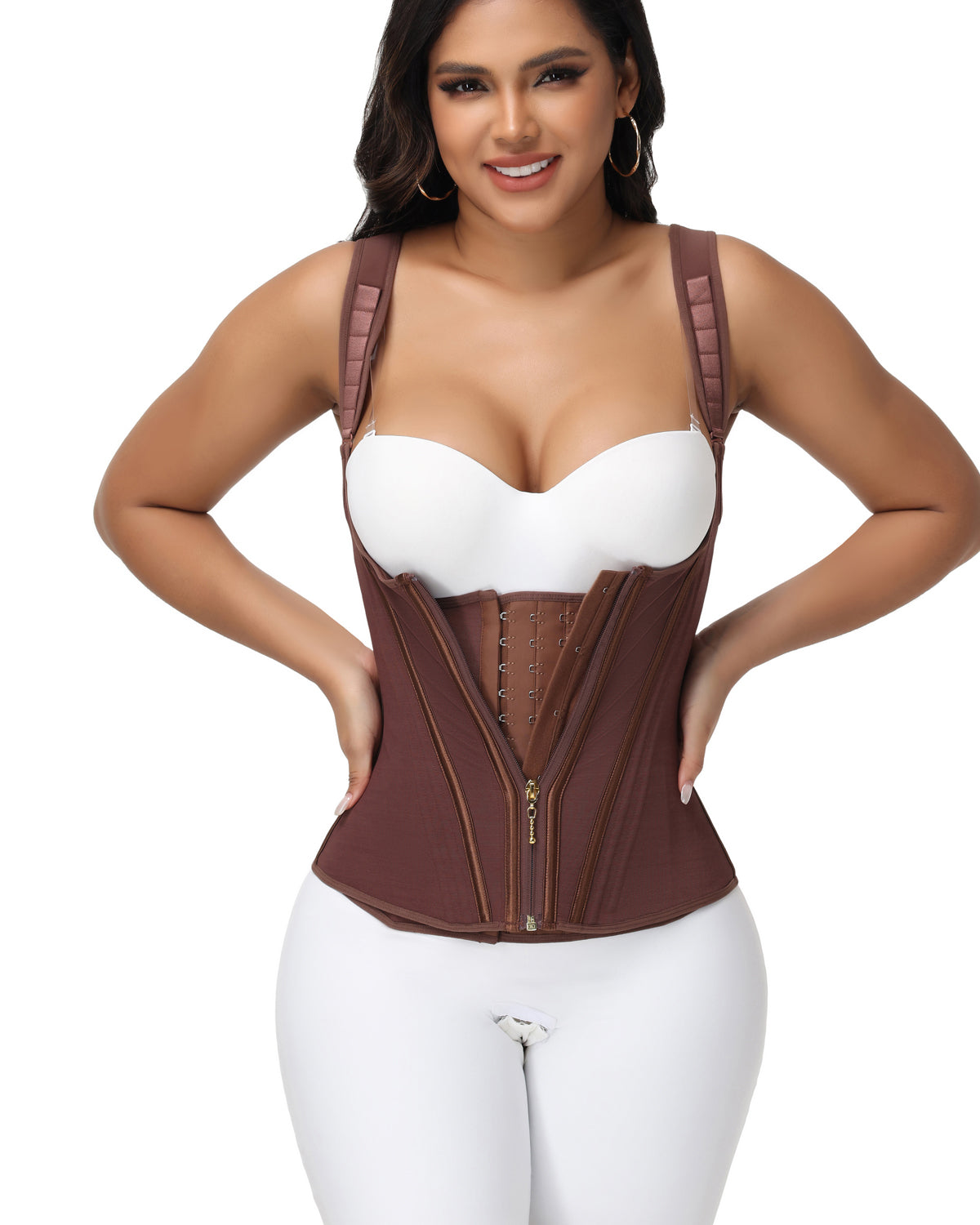 Waist Trainer for Women Body Shaper Corset Vest Tank Top with Steel Bones
