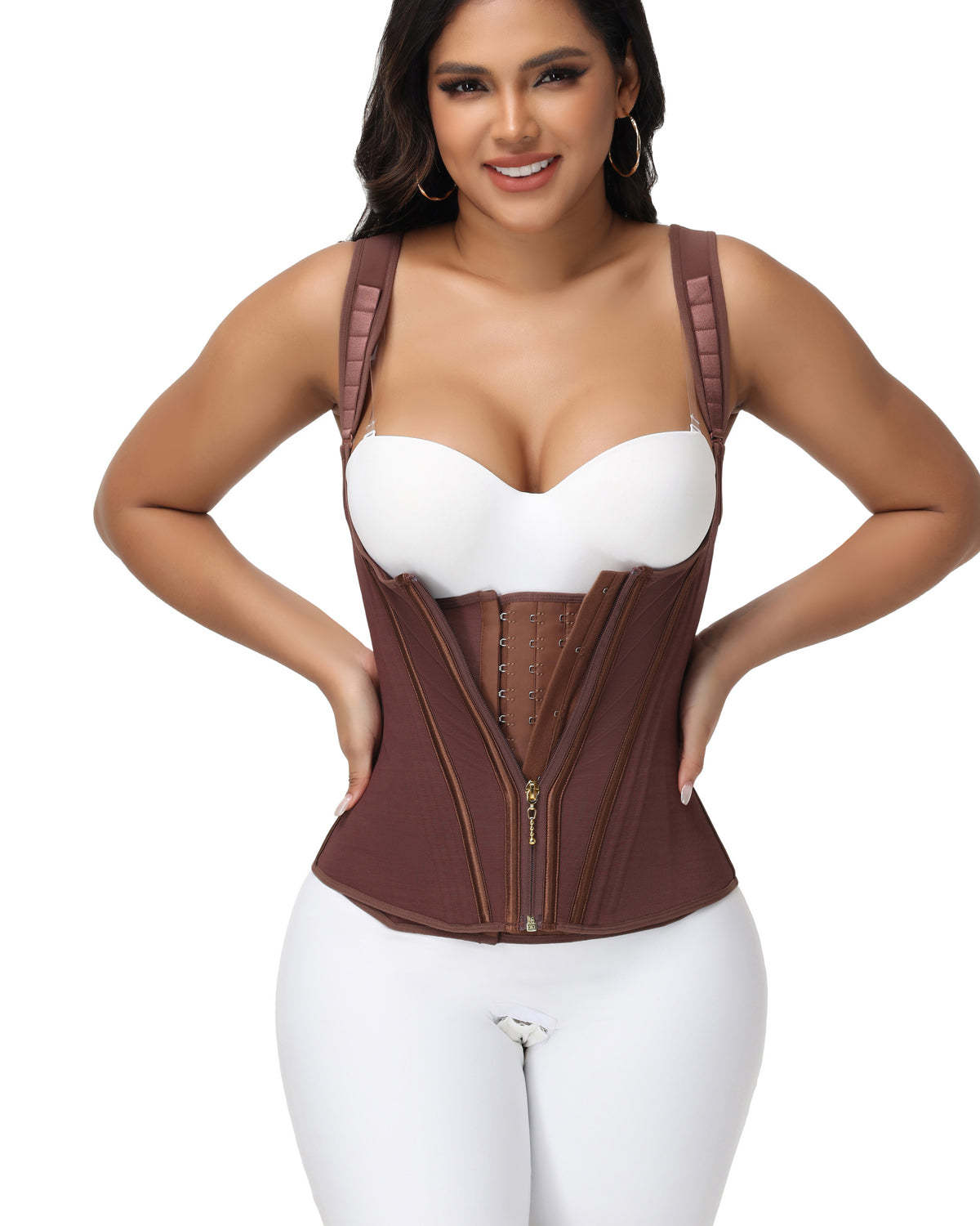 Waist Trainer for Women Body Shaper Corset Vest Tank Top with Steel Bones