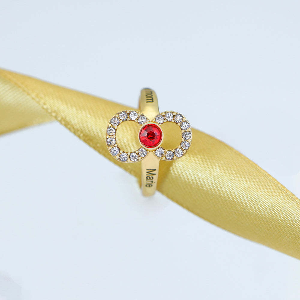 Mother's Day Gift Infinity Love Mom Symbol Ring-Engravingift