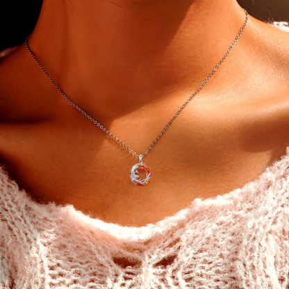 Mother's Day Gift Phoenix Crystal Necklace | 925 Sterling Silver-Engravingift
