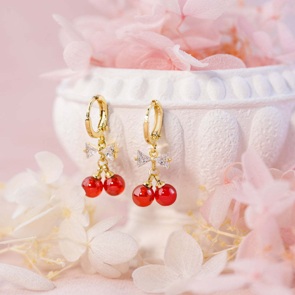 Cherry Stud Earrings or Necklace
