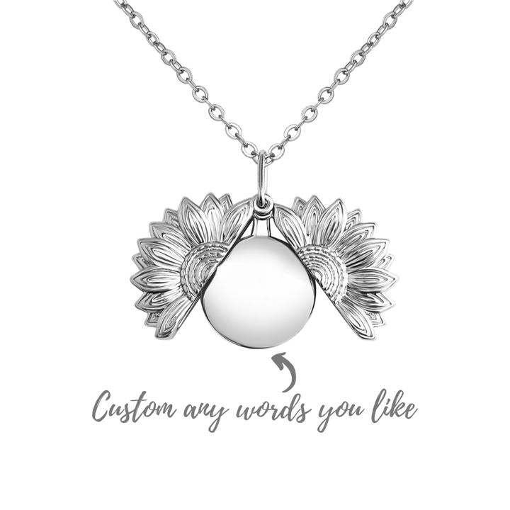 Mother's Day Gift "You Are My Sunshine" Personalized Sunflower Necklace-Engravingift