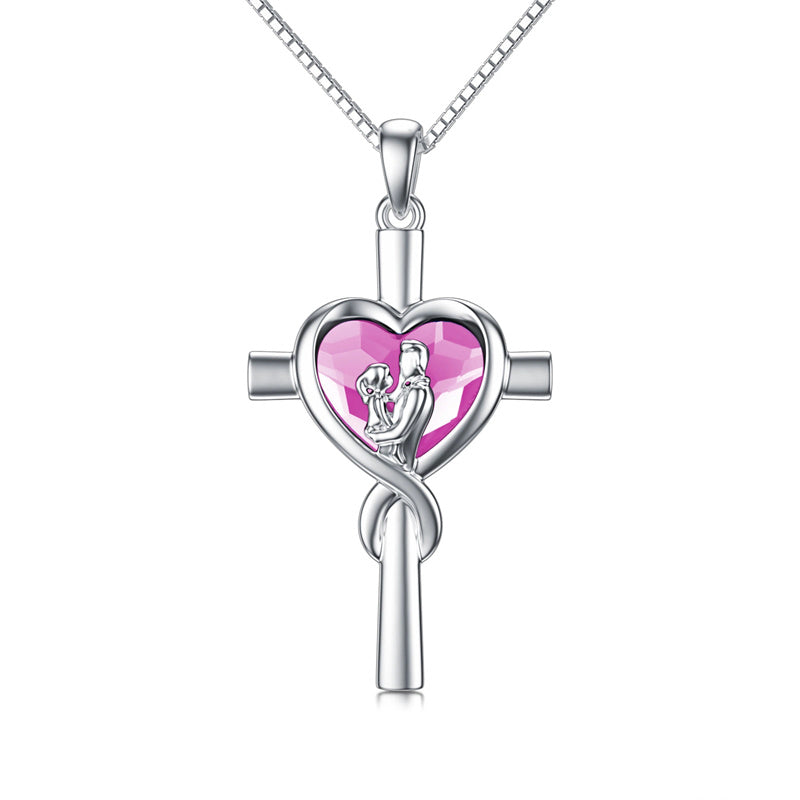 Father Daughter Heart Pendant Necklace from Dad Gift for Daughter