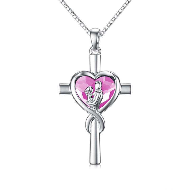 Father Daughter Heart Pendant Necklace from Dad Gift for Daughter