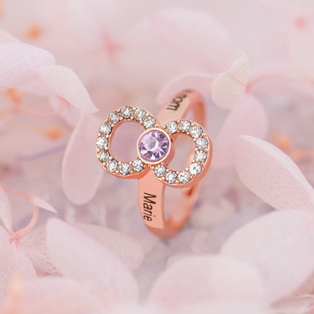 Mother's Day Gift Infinity Love Mom Symbol Ring-Engravingift