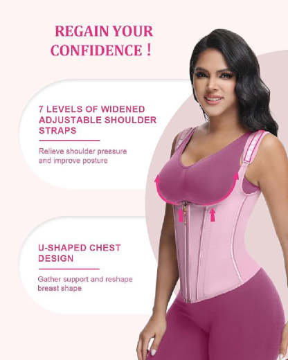 Waist Trainer for Women Body Shaper Corset Vest Tank Top with Steel Bones