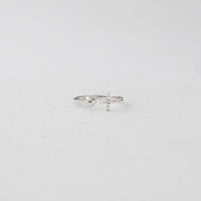 Cross & Heart Ring