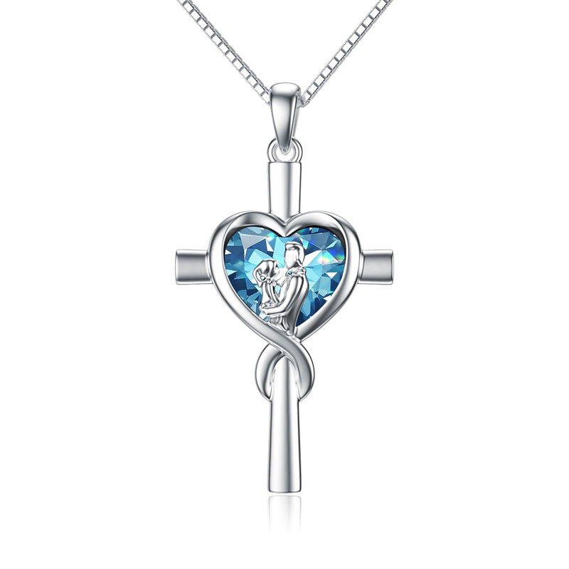 Father Daughter Heart Pendant Necklace from Dad Gift for Daughter