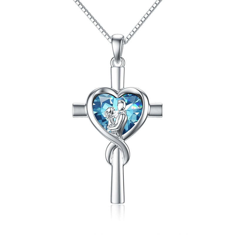 Father Daughter Heart Pendant Necklace from Dad Gift for Daughter