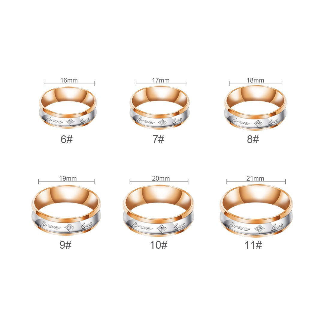 Mother'sDay Gift Mother'sDay gift Melody Forever Love Couple Diamond Ring-Engravingift