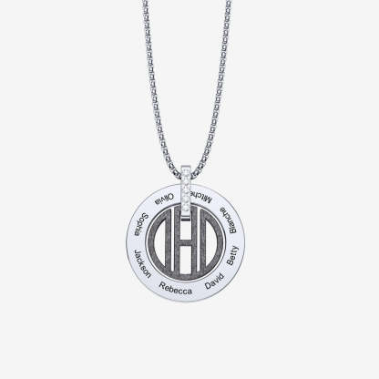 Christmas Gift Personalized DAD Circle Necklace-Engravingift