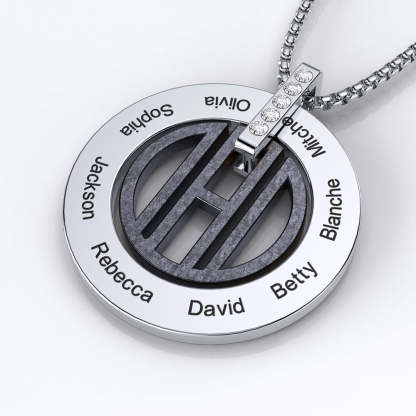 Christmas Gift Personalized DAD Circle Necklace-Engravingift
