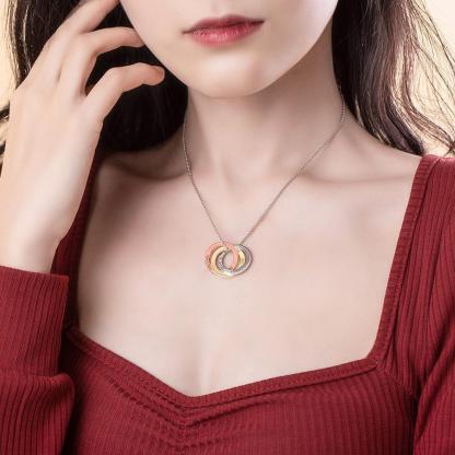 Mother's Day Gift Personalized Mixed Russian Ring Necklace