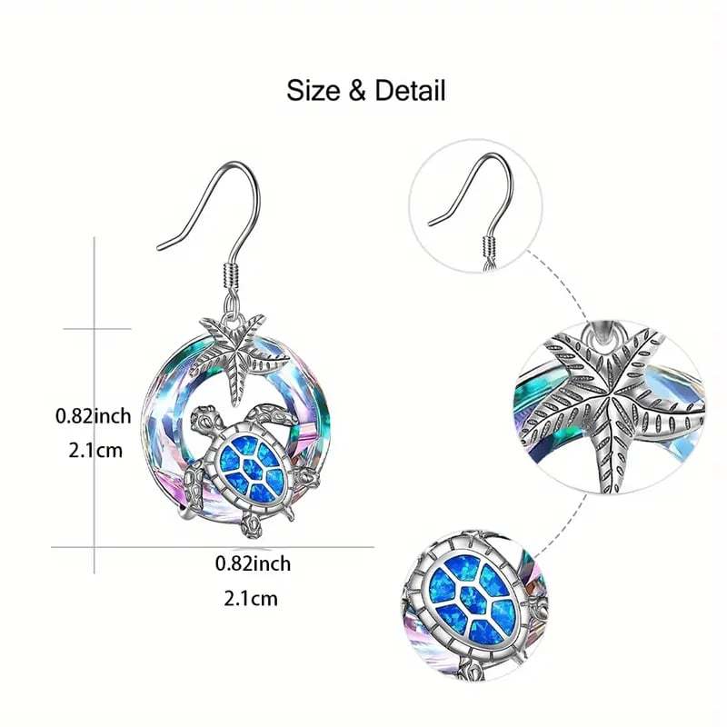  Ocean Inspired Sea Turtle and Starfish Earrings 