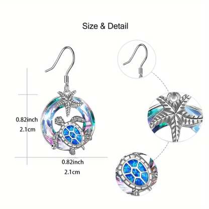 Ocean Inspired Sea Turtle and Starfish Earrings 