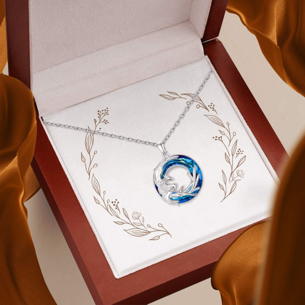 Mother's Day Gift Phoenix Crystal Necklace | 925 Sterling Silver-Engravingift
