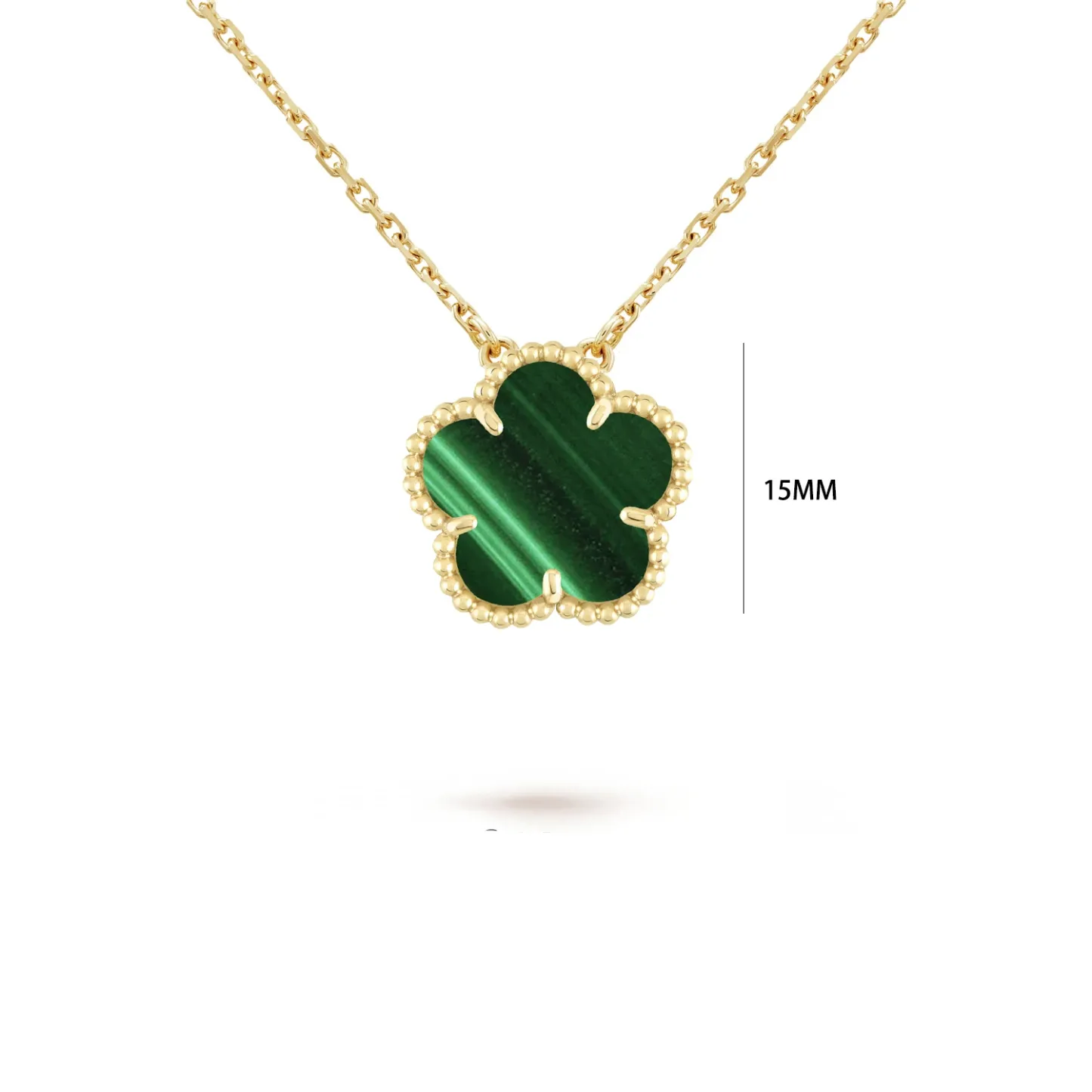 Four Leaf Clover Jewelry Set for Women, Natural Stone Pendant Necklace and Bracelet, Lucky Charm Gift