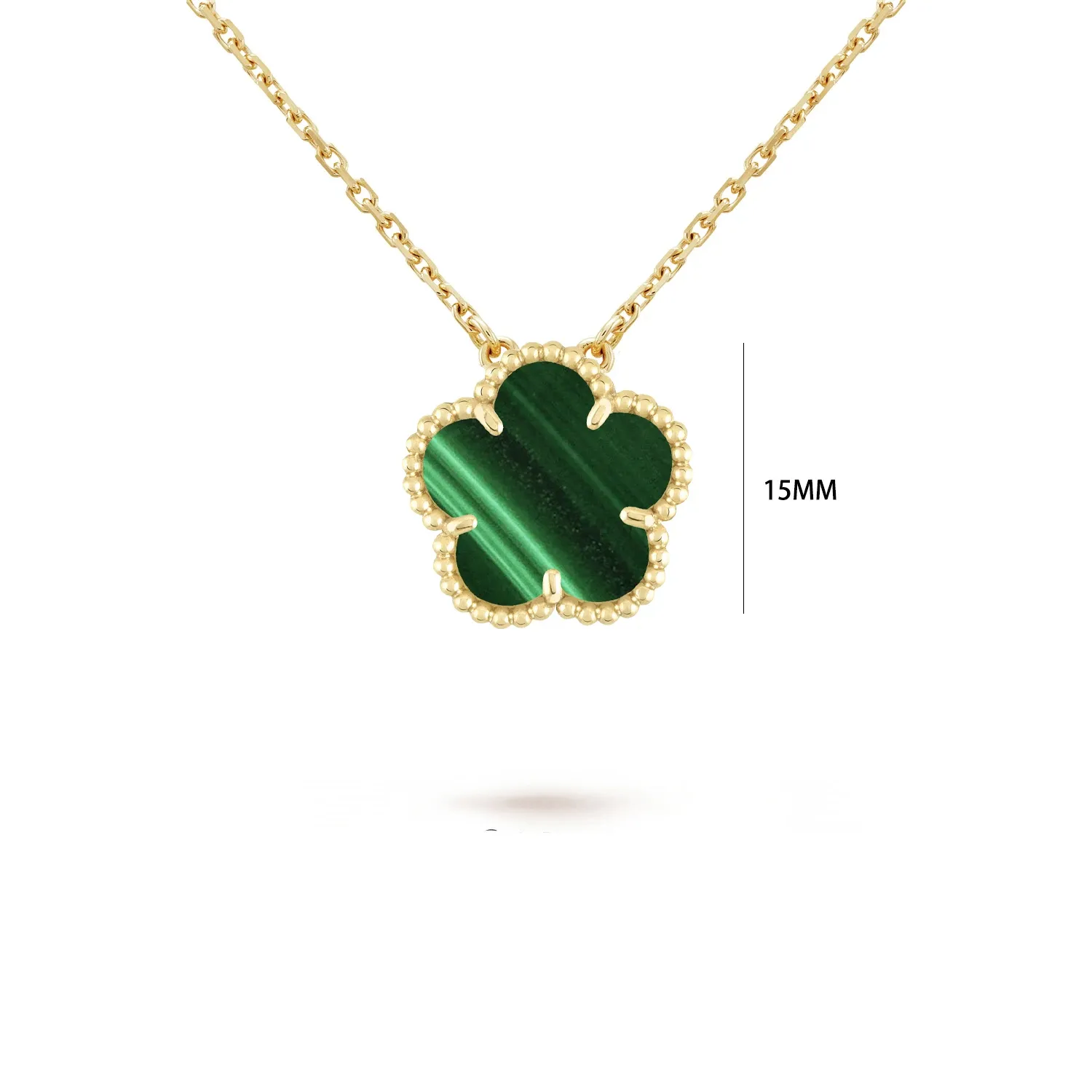Four Leaf Clover Jewelry Set for Women, Natural Stone Pendant Necklace and Bracelet, Lucky Charm Gift