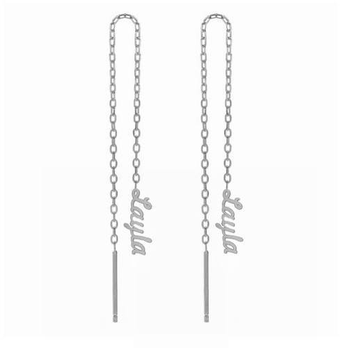 Mother's Day Gift Personalized Name Drop Earrings for Her-Engravingift