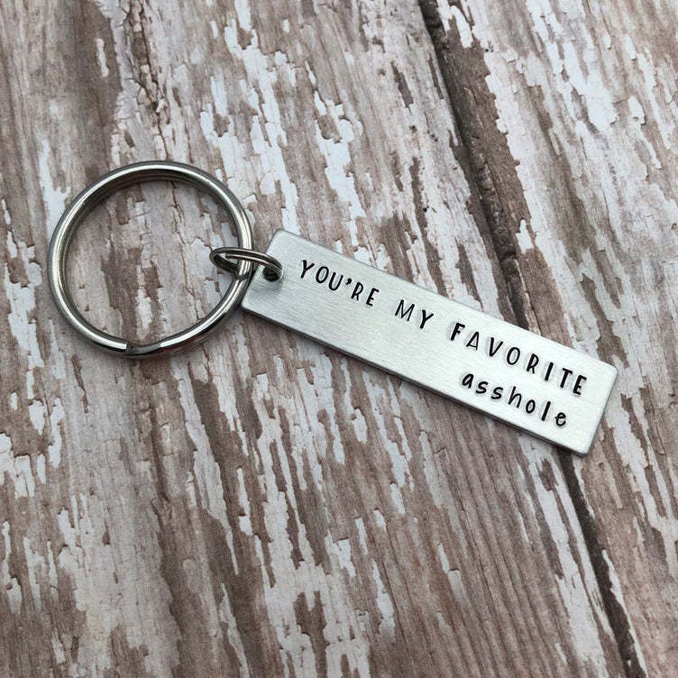 You're My Favorite Asshole Keychain, Funny Keychain For Couple