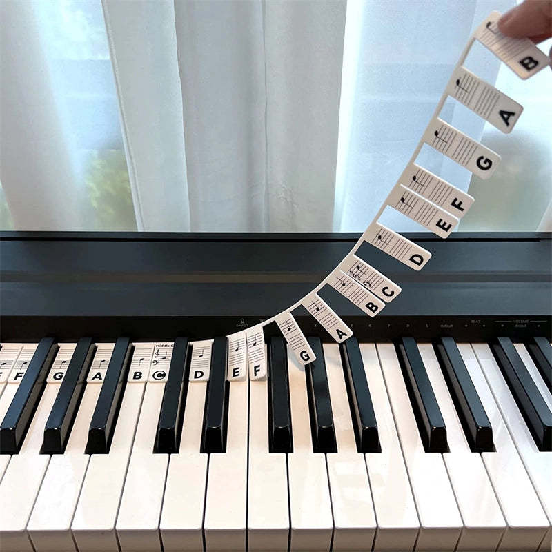Removable Piano Keyboard Note Labels For Piano Beginners