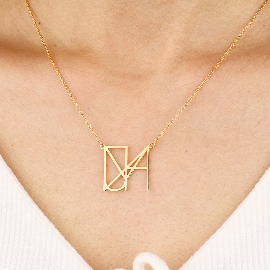 Personalized Monogram Necklace Name Necklace Own Design