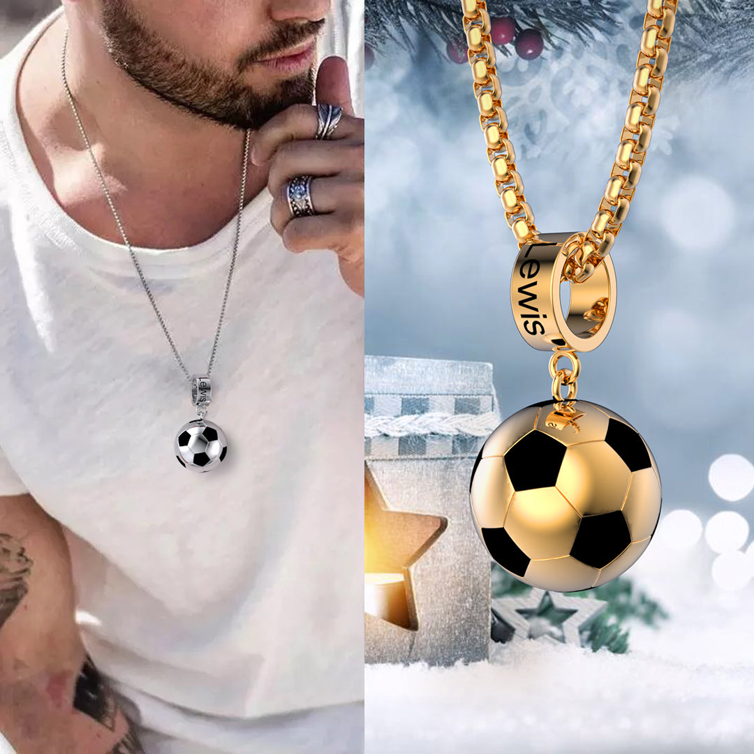 Mother's Day Gift World Cup Necklace Personalised Fashion Soccer Necklace For Celebrate-Engravingift