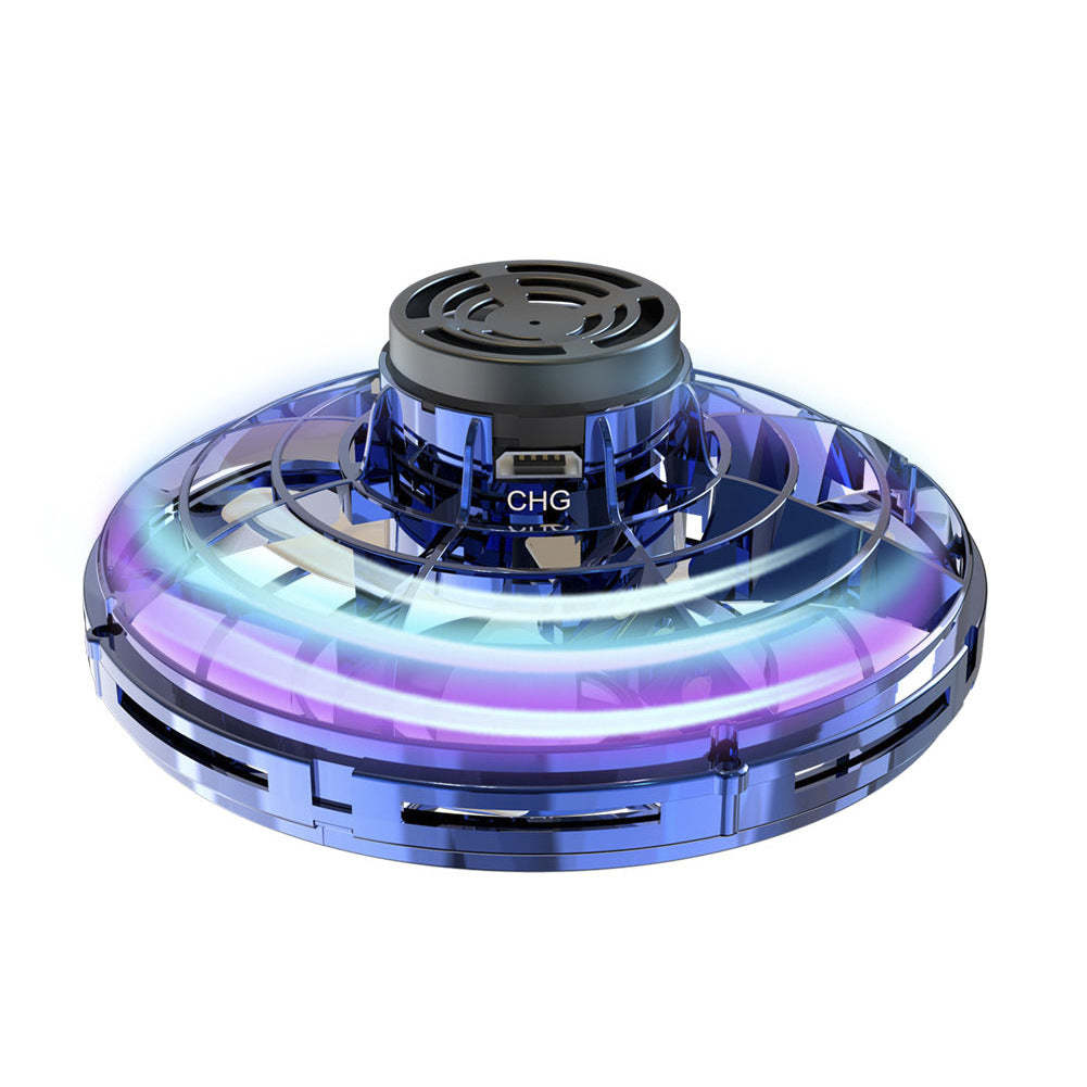 Christmas Gift Flying Spinner Toy Hand Operated Mini Drones Led Lights Flying Toys-Engravingift