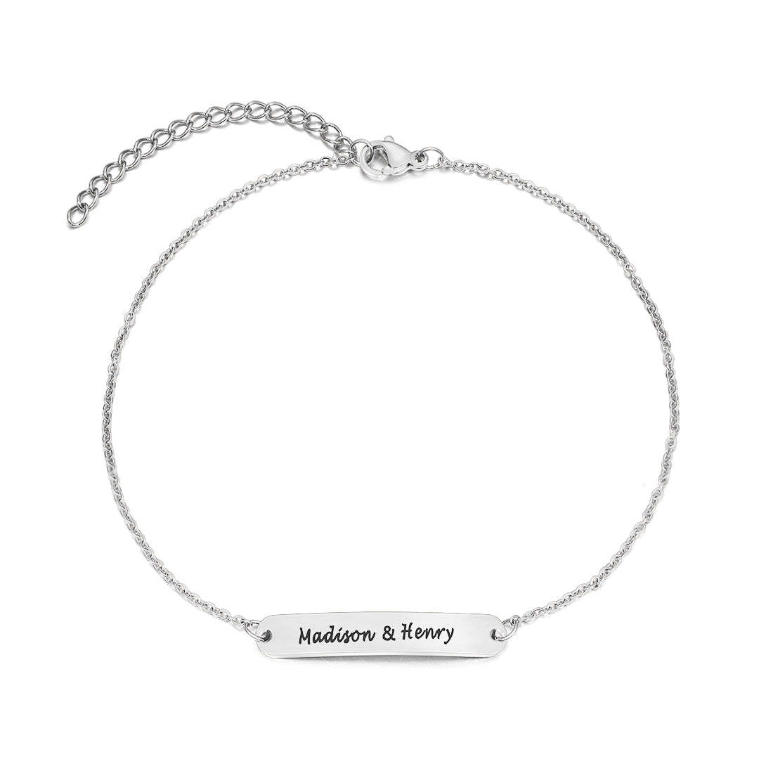 Personalized Name Anklet ID Bracelet Anklet for Women-Engravingift
