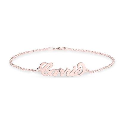 Mother's Day Gift Classic Name Anklet Personalized Name Anklets-Engravingift
