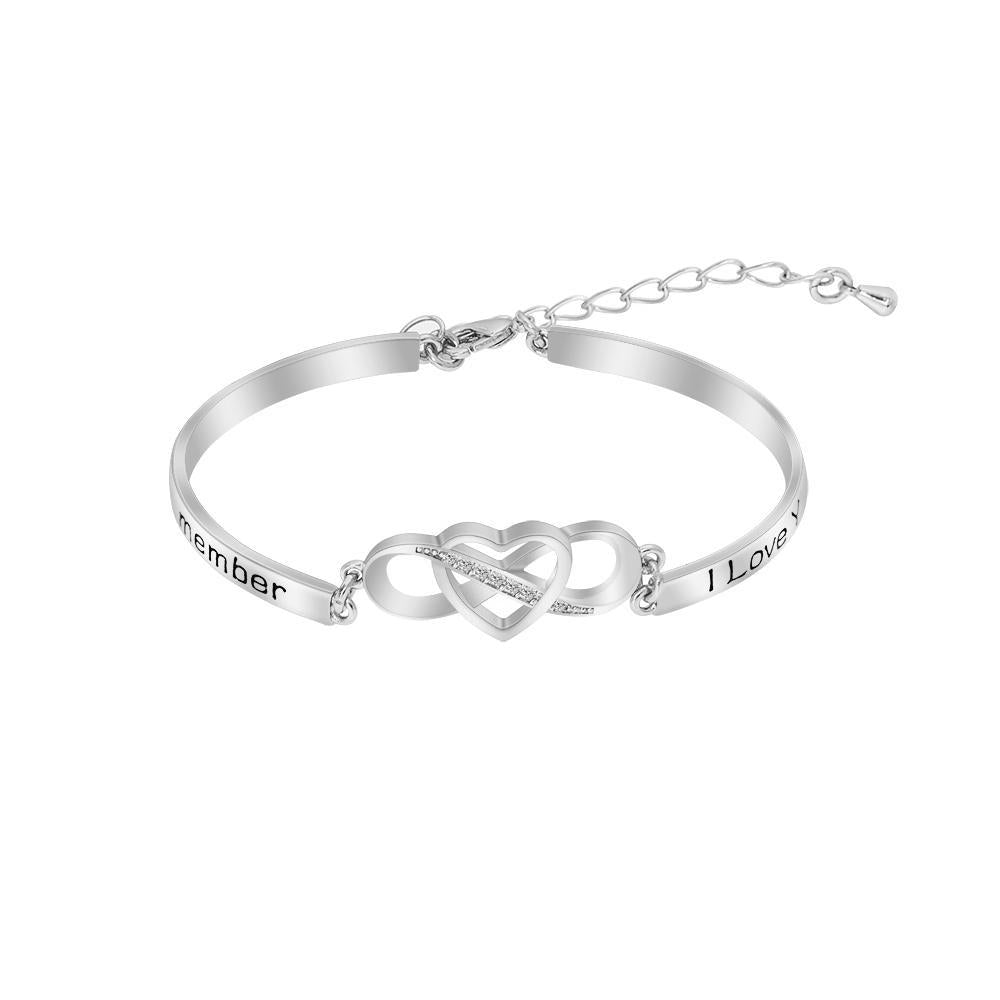 Mother's Day Gift Infinite love bracelet for Mom-Crystal inlaid-Real stock-Engravingift