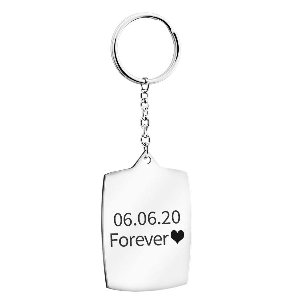 Father's Day Gift Personalized custom name + picture keychain-Engravingift