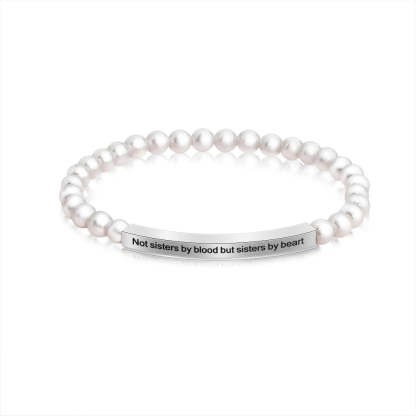 Mother's Day Gift Simple Fashion Personality Ladies Pearl Carving Bracelet-Engravingift
