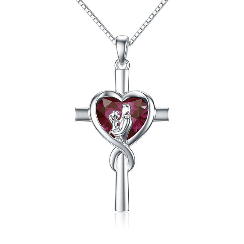 Father Daughter Heart Pendant Necklace from Dad Gift for Daughter