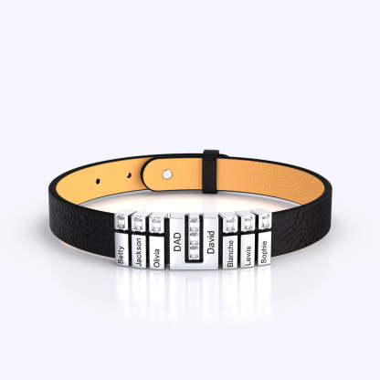 Christmas Gift Men's Bracelet With Diamond Charms for Dad