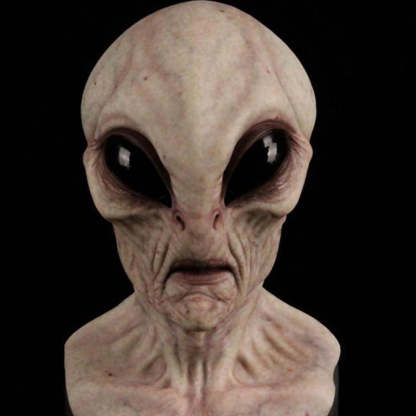 Hand-Painted Realistic Alien Face Mask Breathable Halloween Costume